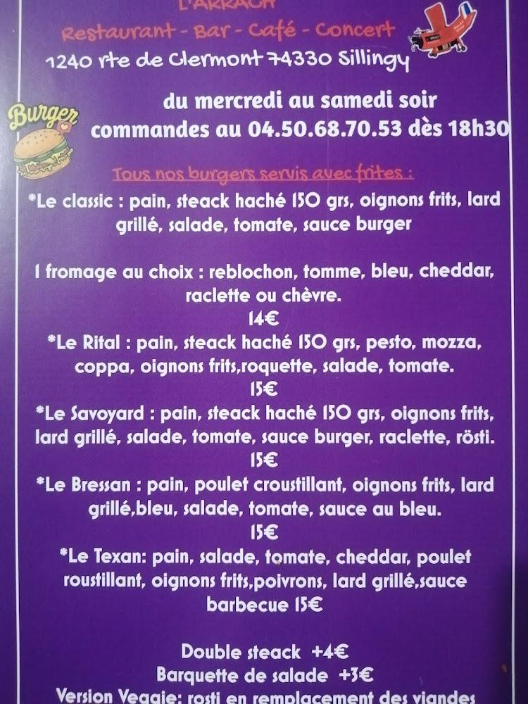 Restaurant L'Arrach' à sillingy - Menu Image 4